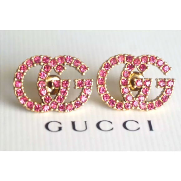 Pink Crystal Gucci Earrings 💕 - Picture 1 of 3